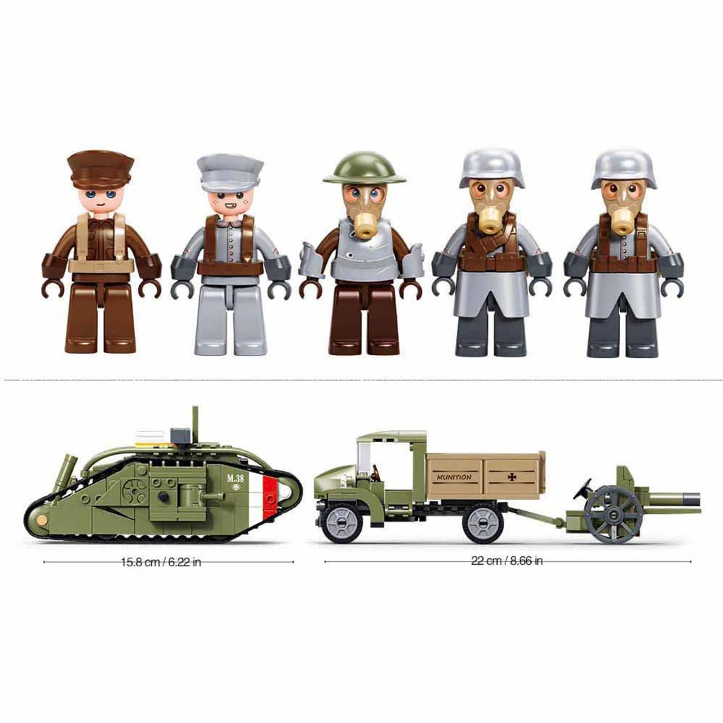 Mark V WWI Tank Building Brick Kit (518 pcs)