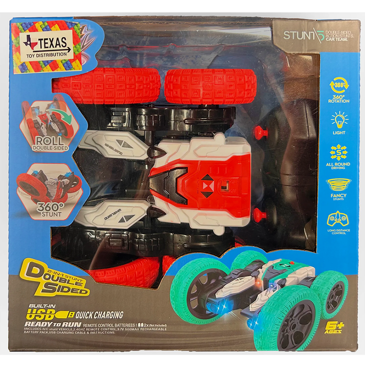 RC Double-Sided Stunt Car with Lights