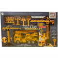 Construction Vehicle Set with Sign Accessories