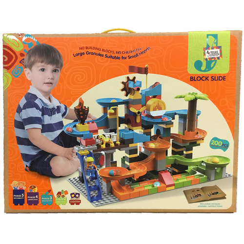 Building Block Marble Run Set (200 pcs)