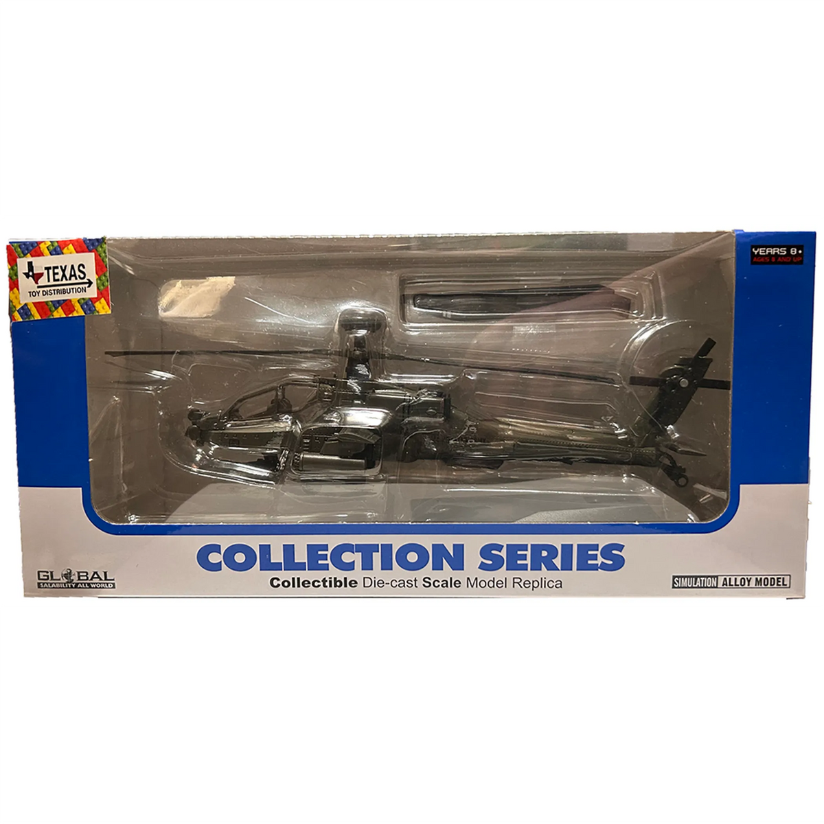 Apache Helicopter 1:64 Scale Metal Model