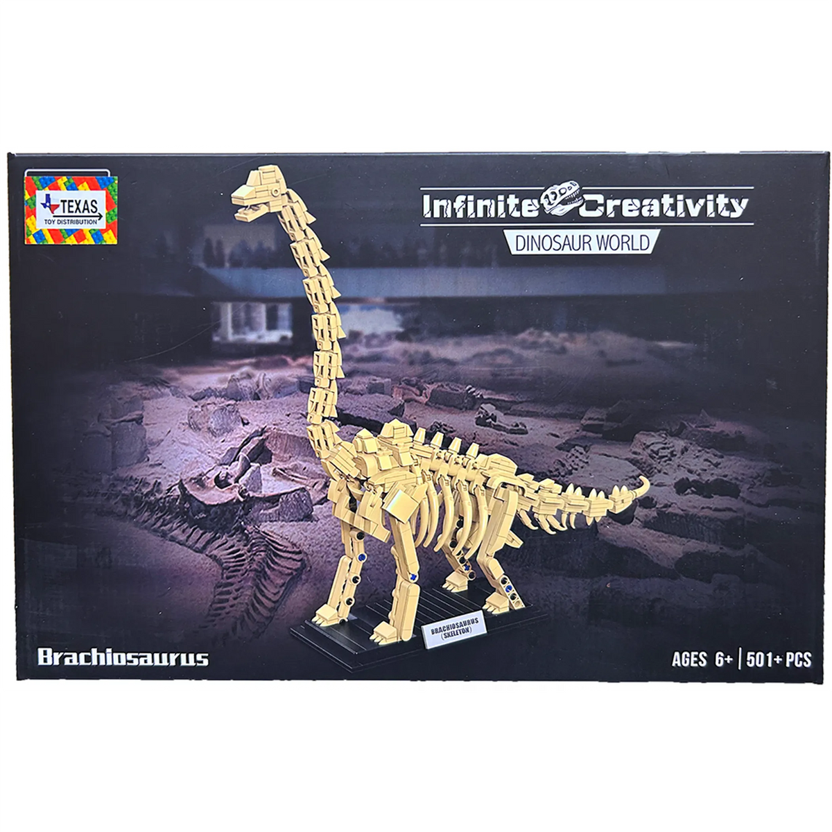 Brachiosaurus Skeleton Dinosaur Brick Kit (501 pcs)