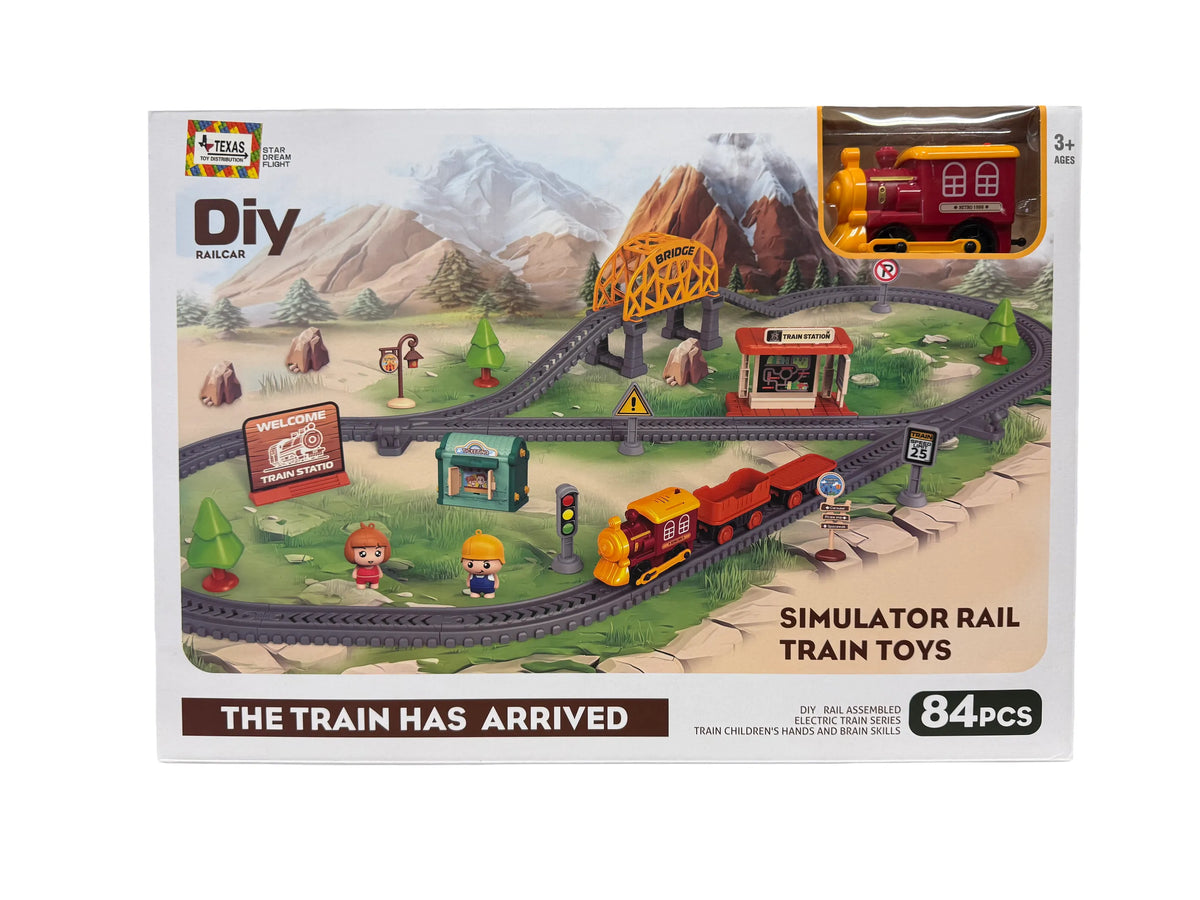 Train Rail Set with Lights & Sounds (84 pcs)