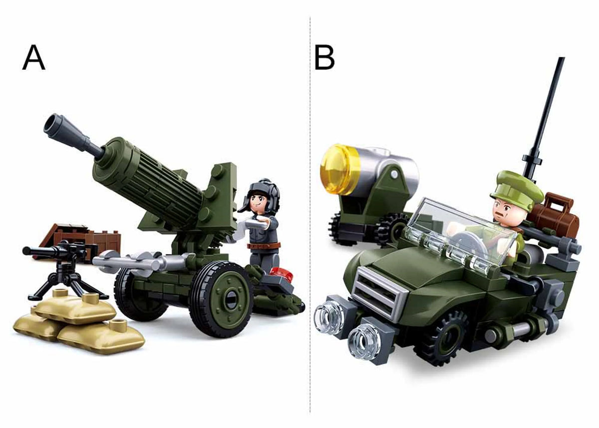 WWII 4-in-1 Half Track Brick Kit Gift Box (353 pcs)