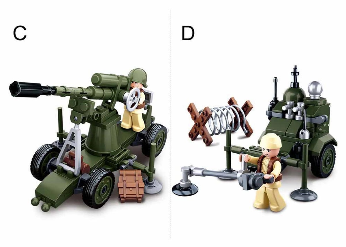 WWII 4-in-1 Half Track Brick Kit Gift Box (353 pcs)