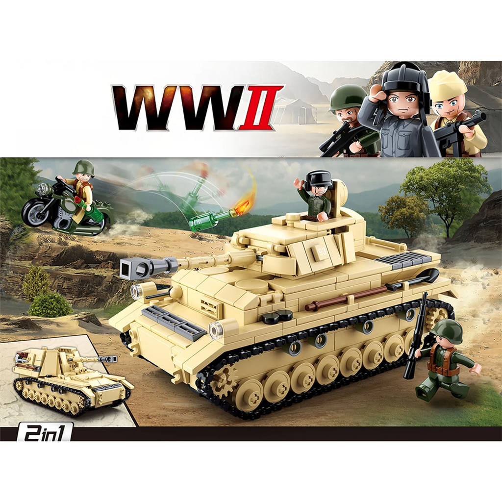 WWII Panzer IV 2-in-1 Tank Brick Kit (543 pcs)