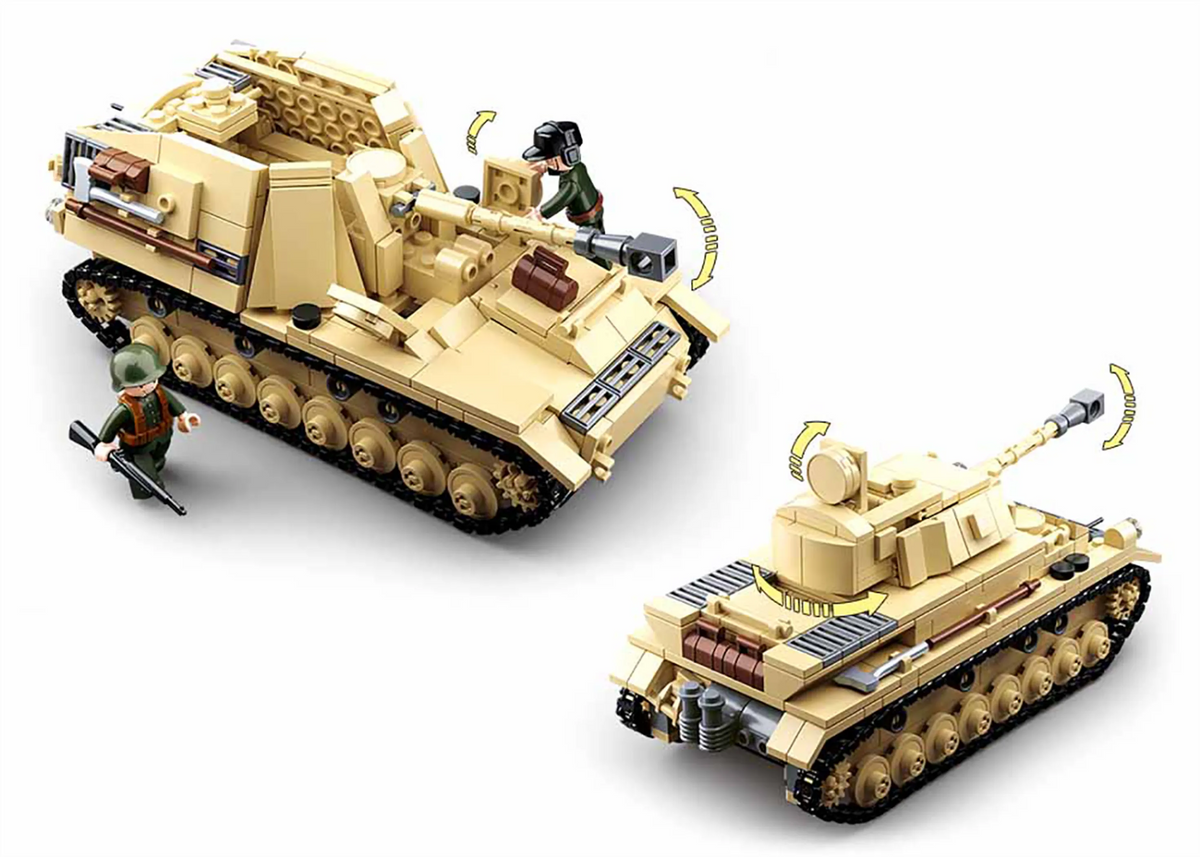 WWII Panzer IV 2-in-1 Tank Brick Kit (543 pcs)