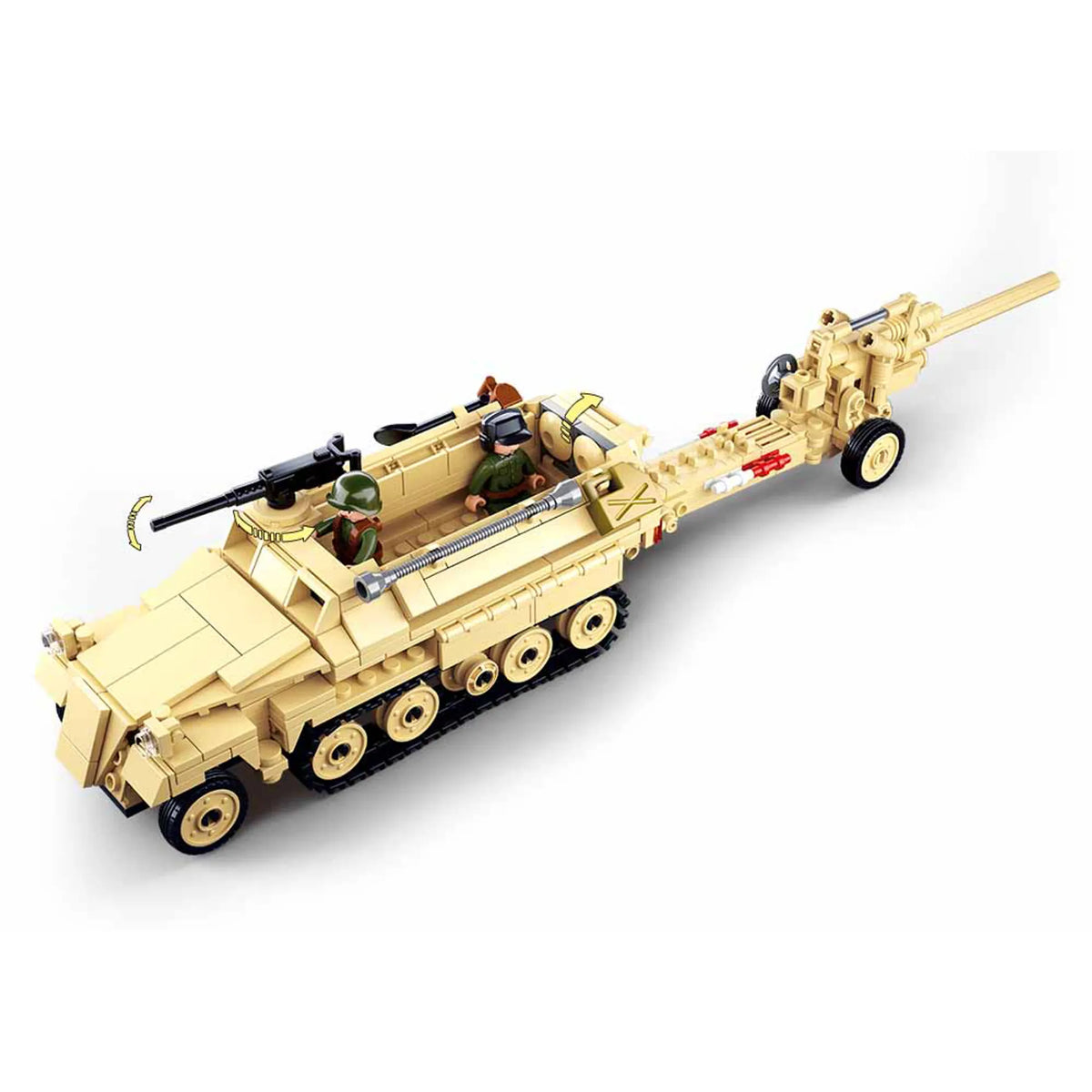 WWII Sd.Kfz. 251 Half-Track K18 Cannon Kit (460 pcs)