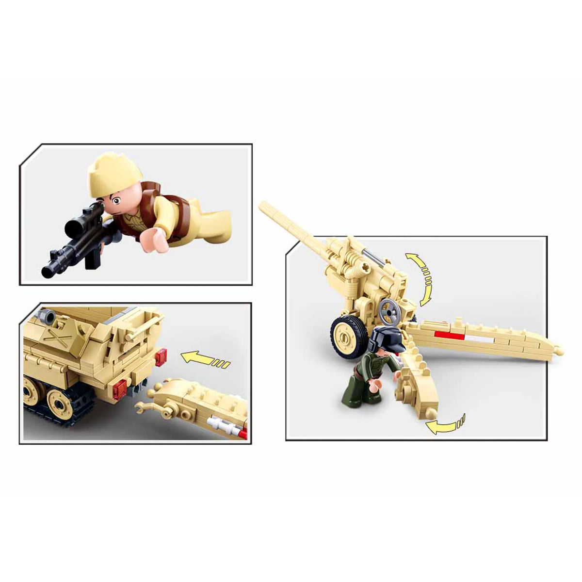 WWII Sd.Kfz. 251 Half-Track K18 Cannon Kit (460 pcs)