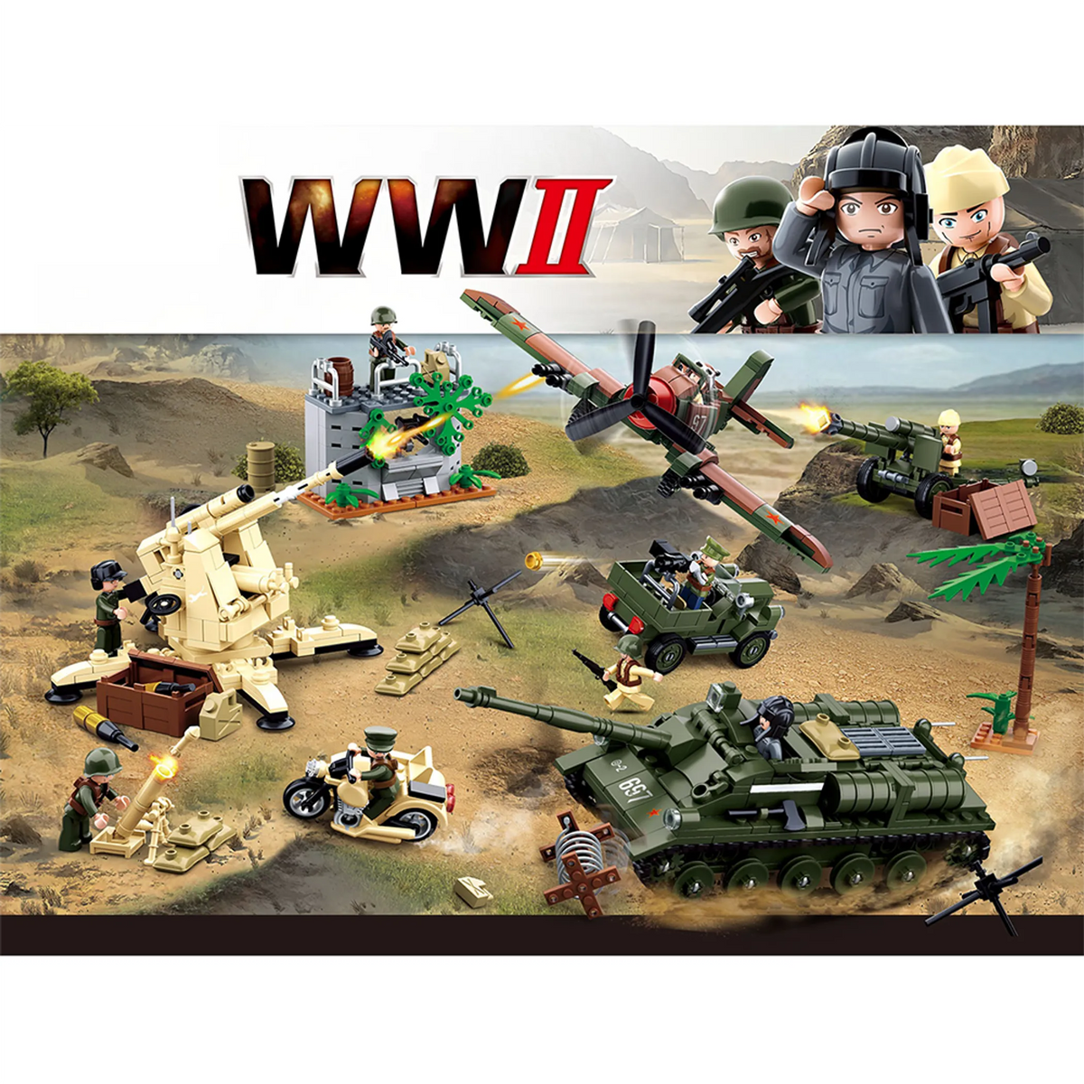 WWII Battle of Kursk Building Brick Kit (998 pcs) - view 2