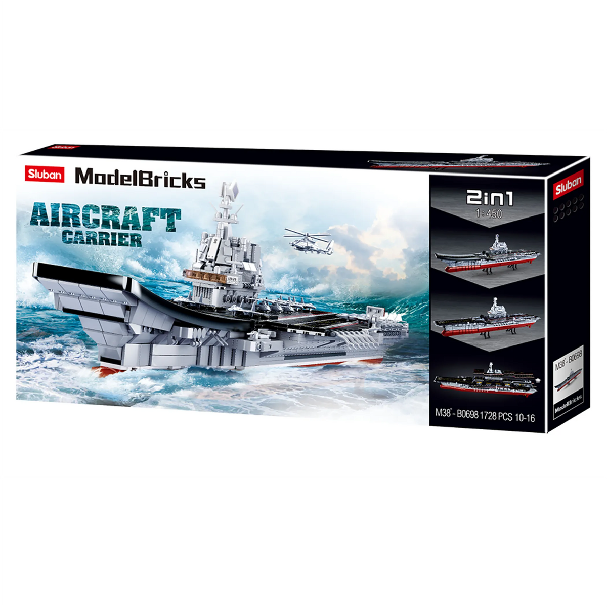 Aircraft Carrier 1:450 Scale Brick Kit (1728 pcs)