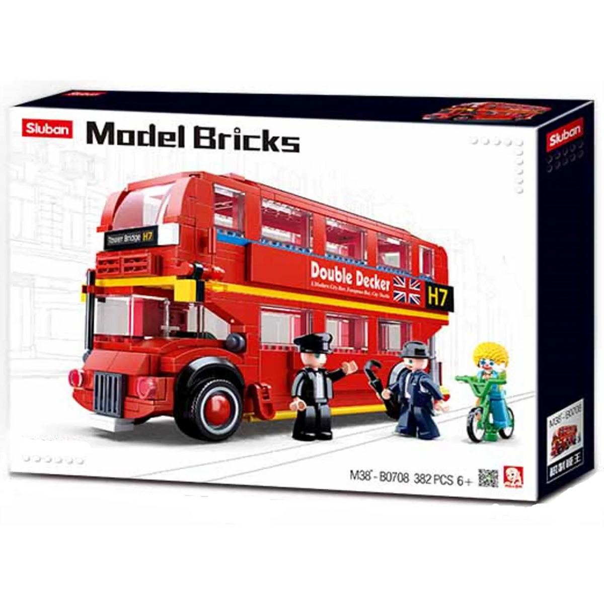 London Double Decker Bus Building Brick Kit (394 pcs) - view 2
