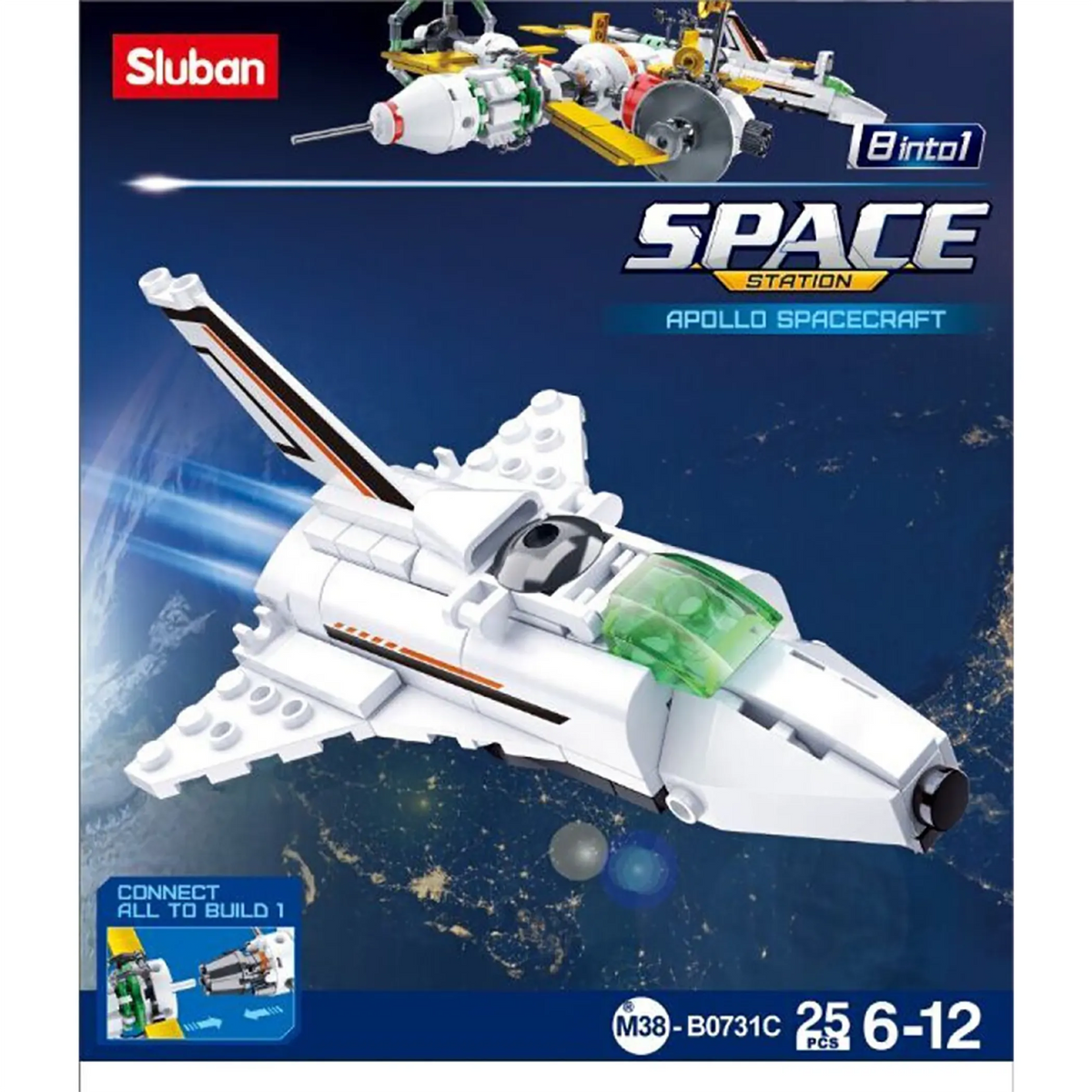 Small Space Shuttle Building Brick Kit (62 pcs)