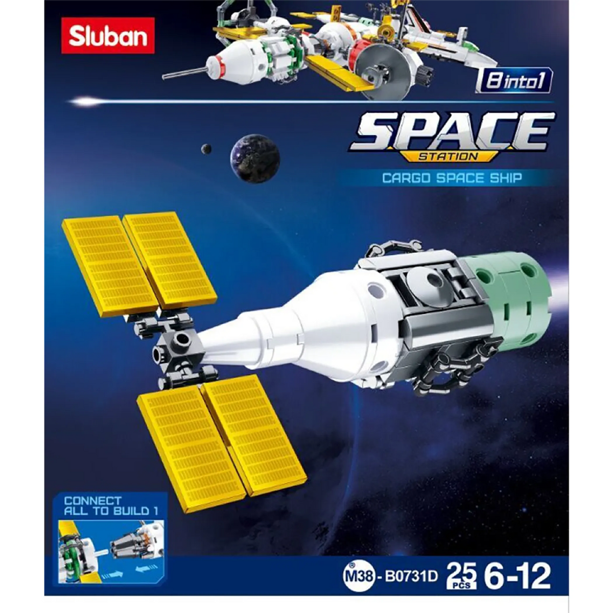 Cargo Space Ship Building Brick Kit (61 pcs)