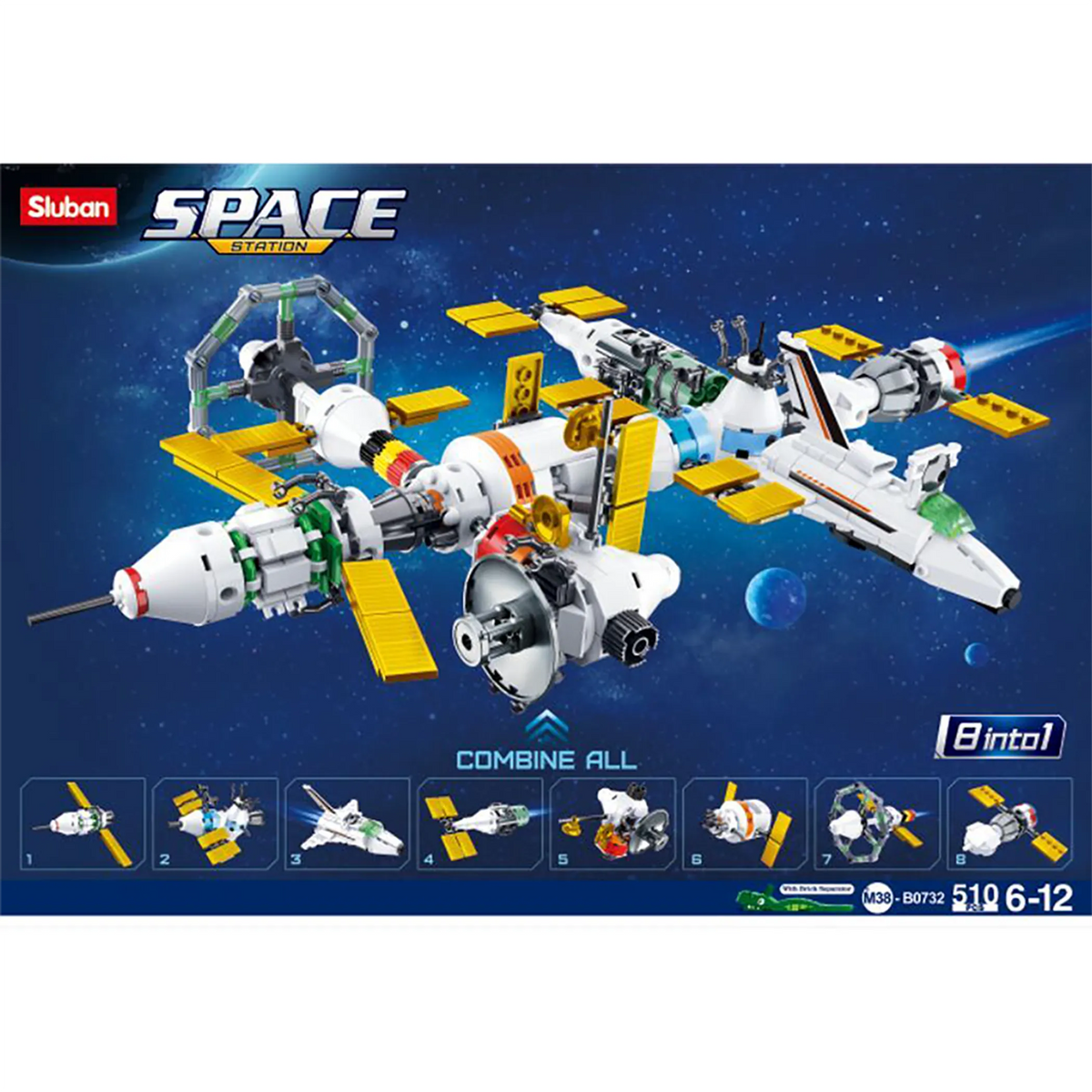 International Space Station Brick Kit, 8-in-1 (510 pcs)