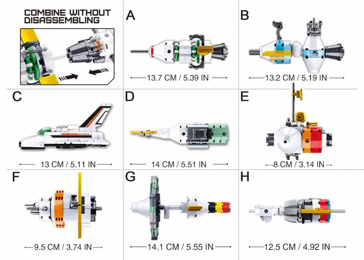 International Space Station Brick Kit, 8-in-1 (510 pcs)