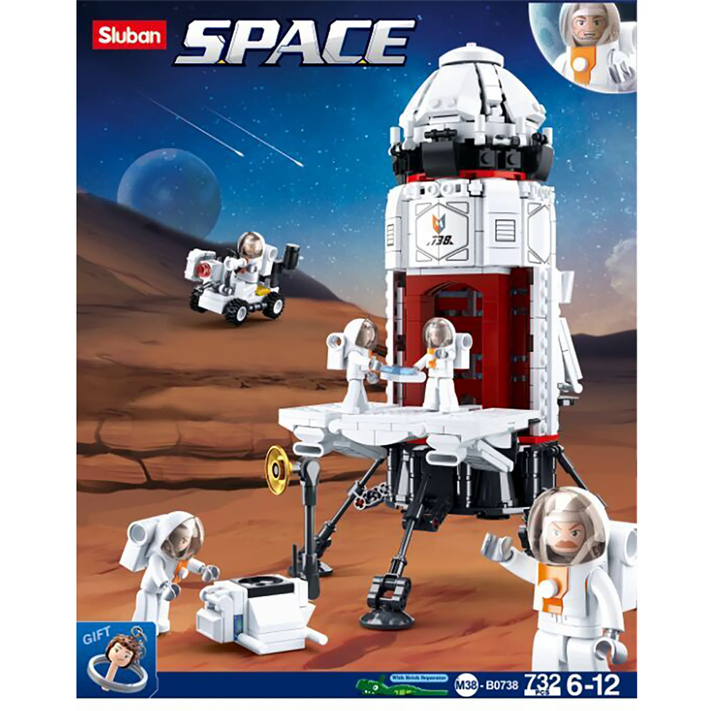 Space Rocket Base Building Brick Kit (733 pcs)