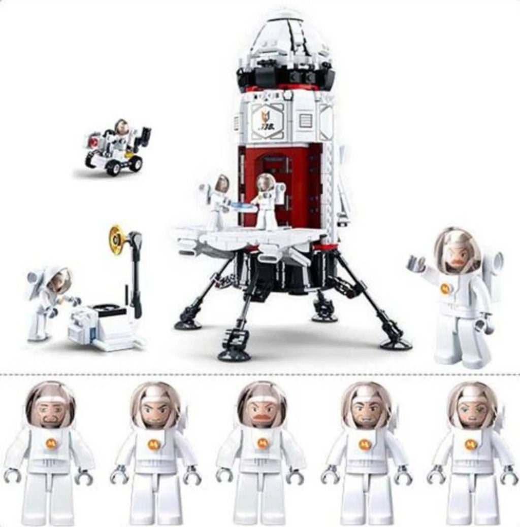 Space Rocket Base Building Brick Kit (733 pcs)