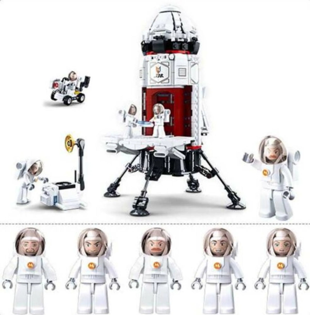 Space Rocket Base Building Brick Kit (733 pcs)