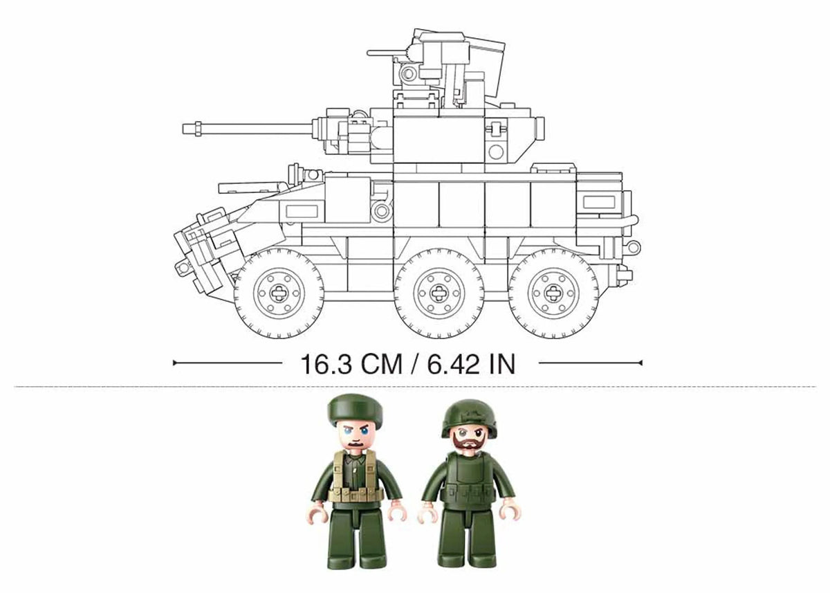 EBRC 6x6 Wheeled Combat Vehicle Brick Kit (384 pcs)