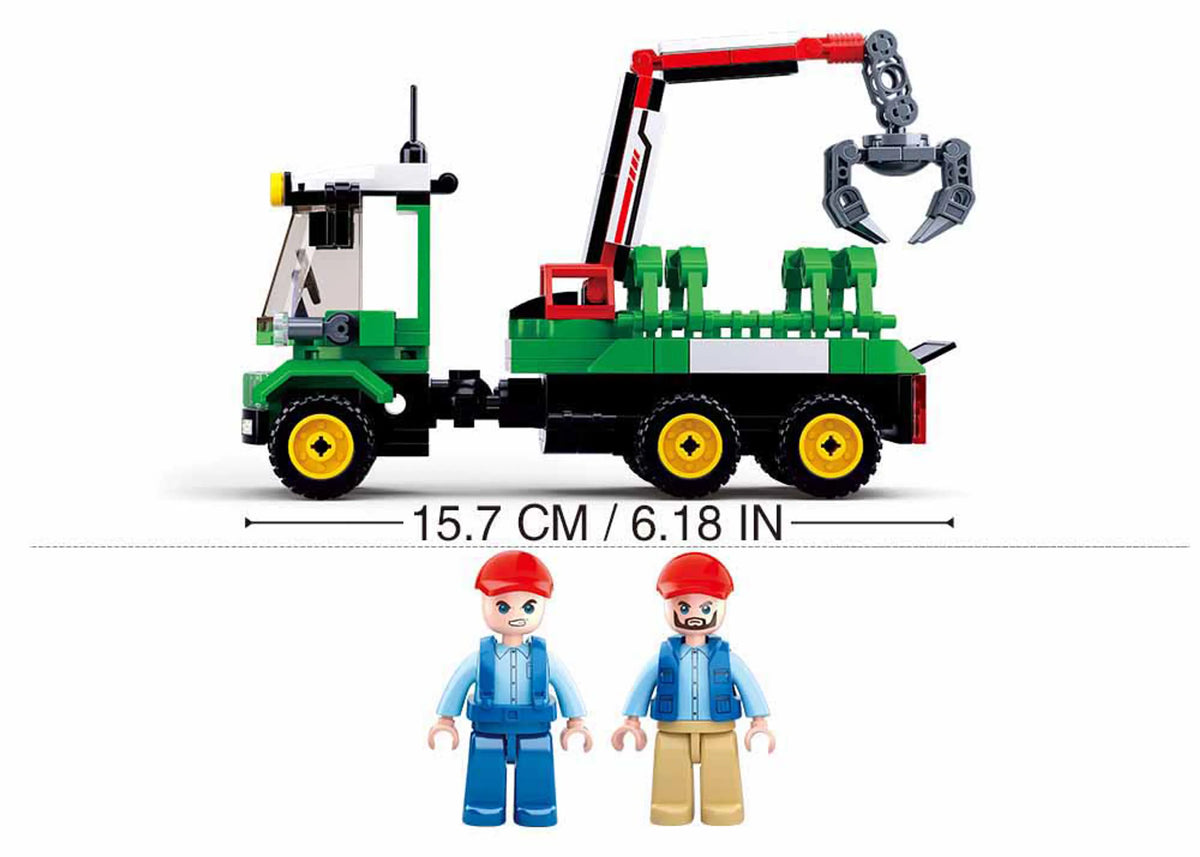 Farm Log Transporter Brick Kit (209 pcs) - view 5