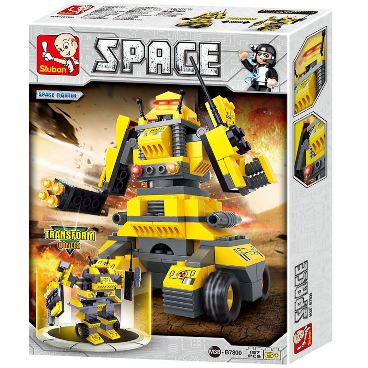Space Fighter Tiger Building Brick Kit (157 pcs)