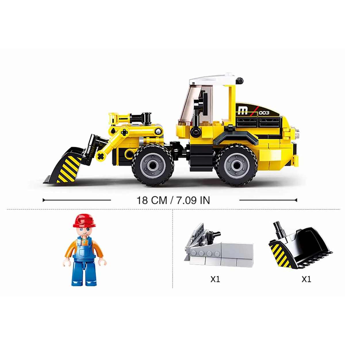 2-in-1 Forklift Construction Truck Brick Kit (200 pcs)