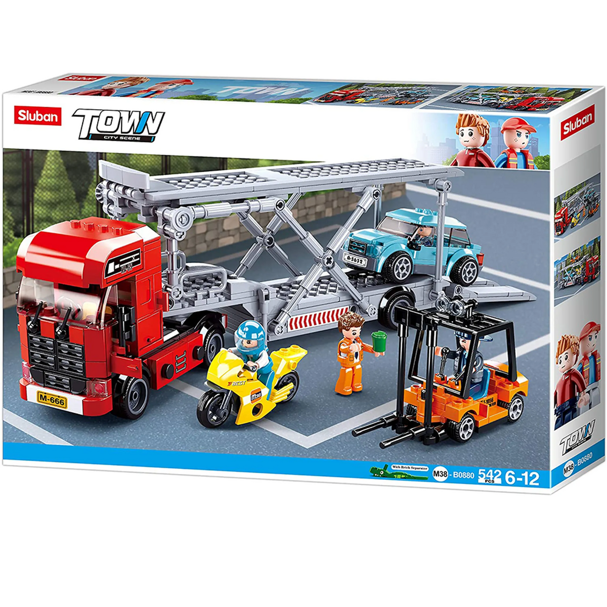Car Transporter Building Brick Kit (542 pcs)