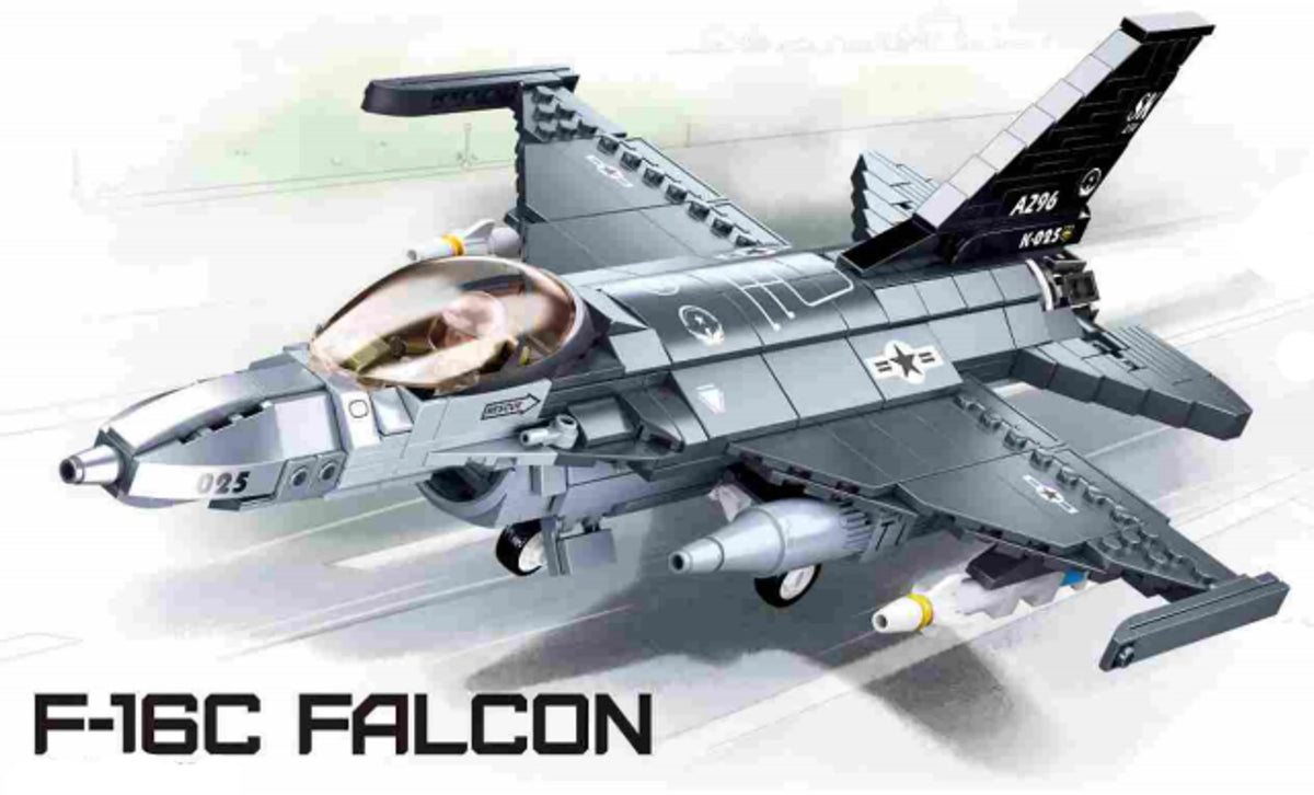 F-16C Falcon Fighter Jet Building Brick Kit (521 pcs)