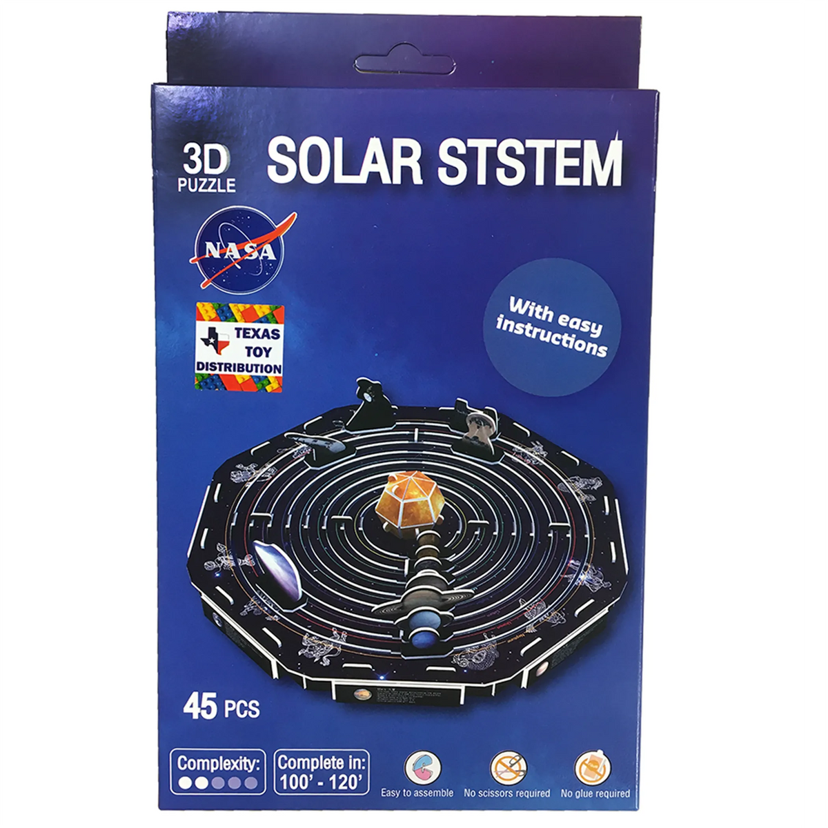 Solar System 3D NASA Space STEM Puzzle (45 pcs)