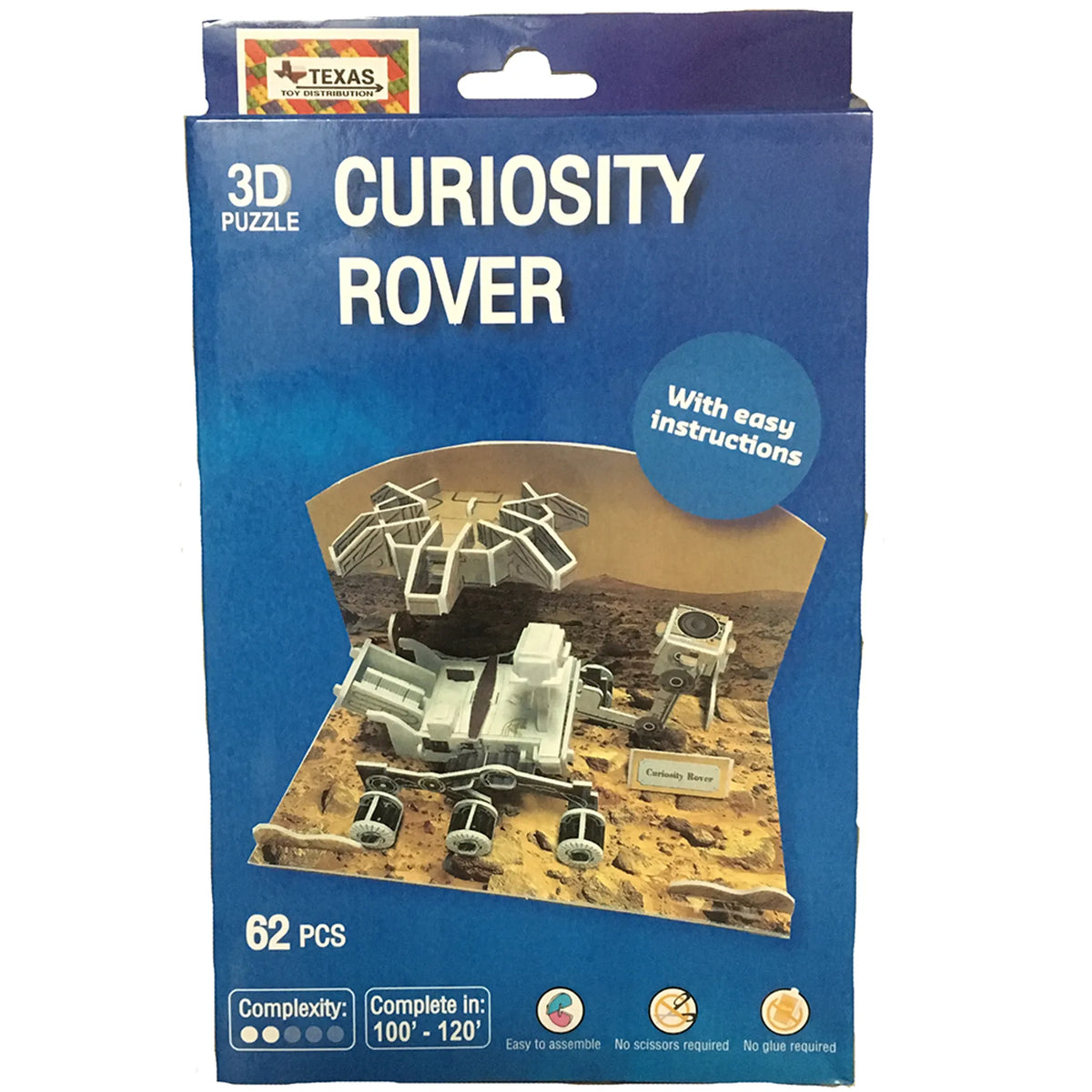 3D NASA Curiosity Rover Puzzle (62 pcs)