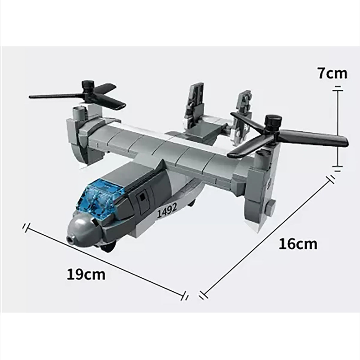 V-22 Osprey Military Aircraft Brick Kit (165 pcs)