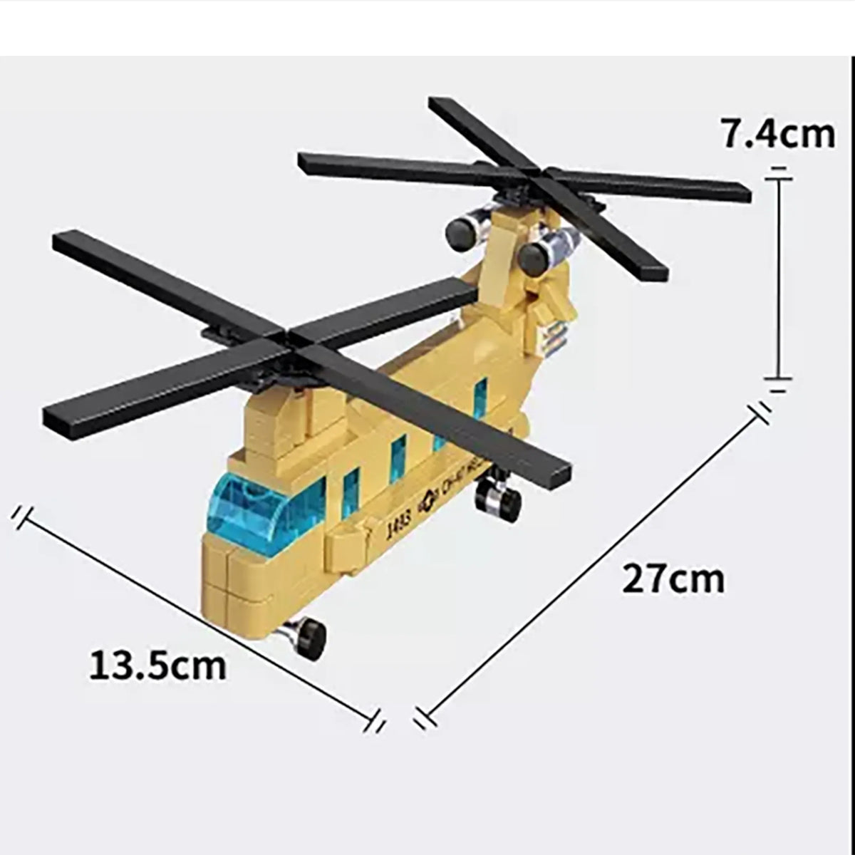 CH-47 Chinook Military Aircraft Brick Kit (136 pcs)
