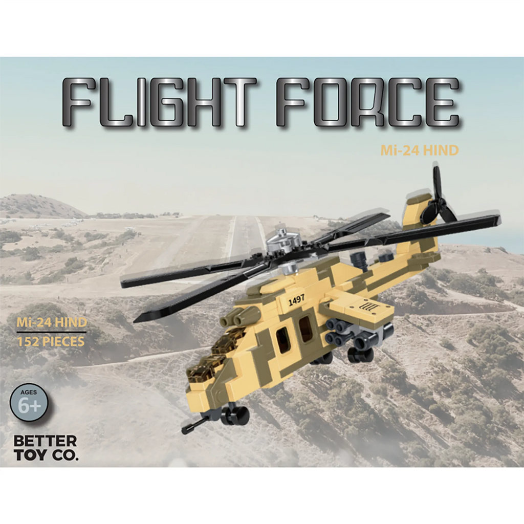 Mi-24 Hind Helicopter Building Brick Kit (152 pcs)