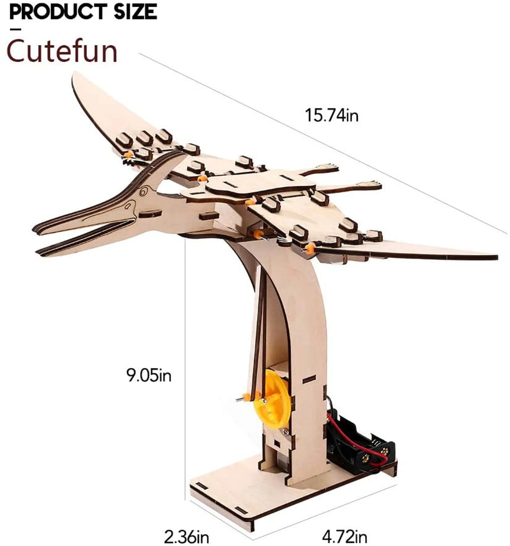 Pterosaur DIY Electric Wooden STEM Kit (82 pcs)