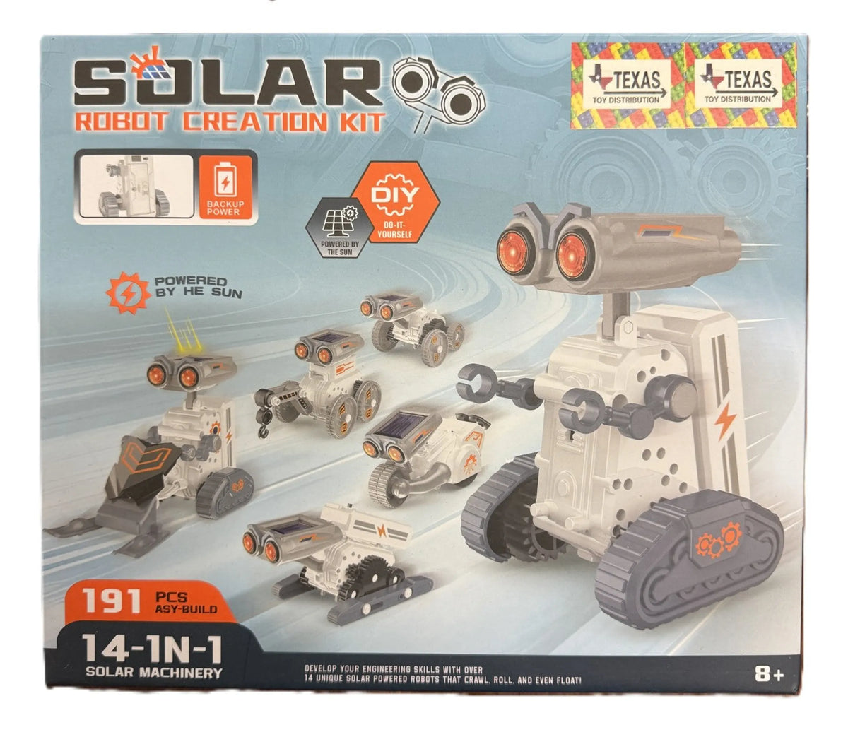 Solar Robot Creation Kit, 14-in-1 (191 pcs)
