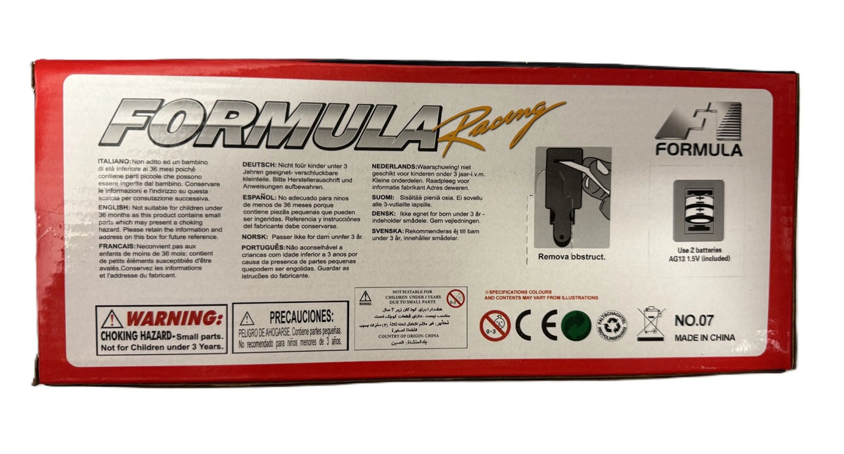 Formula 1 Race Car with Lights and Sound