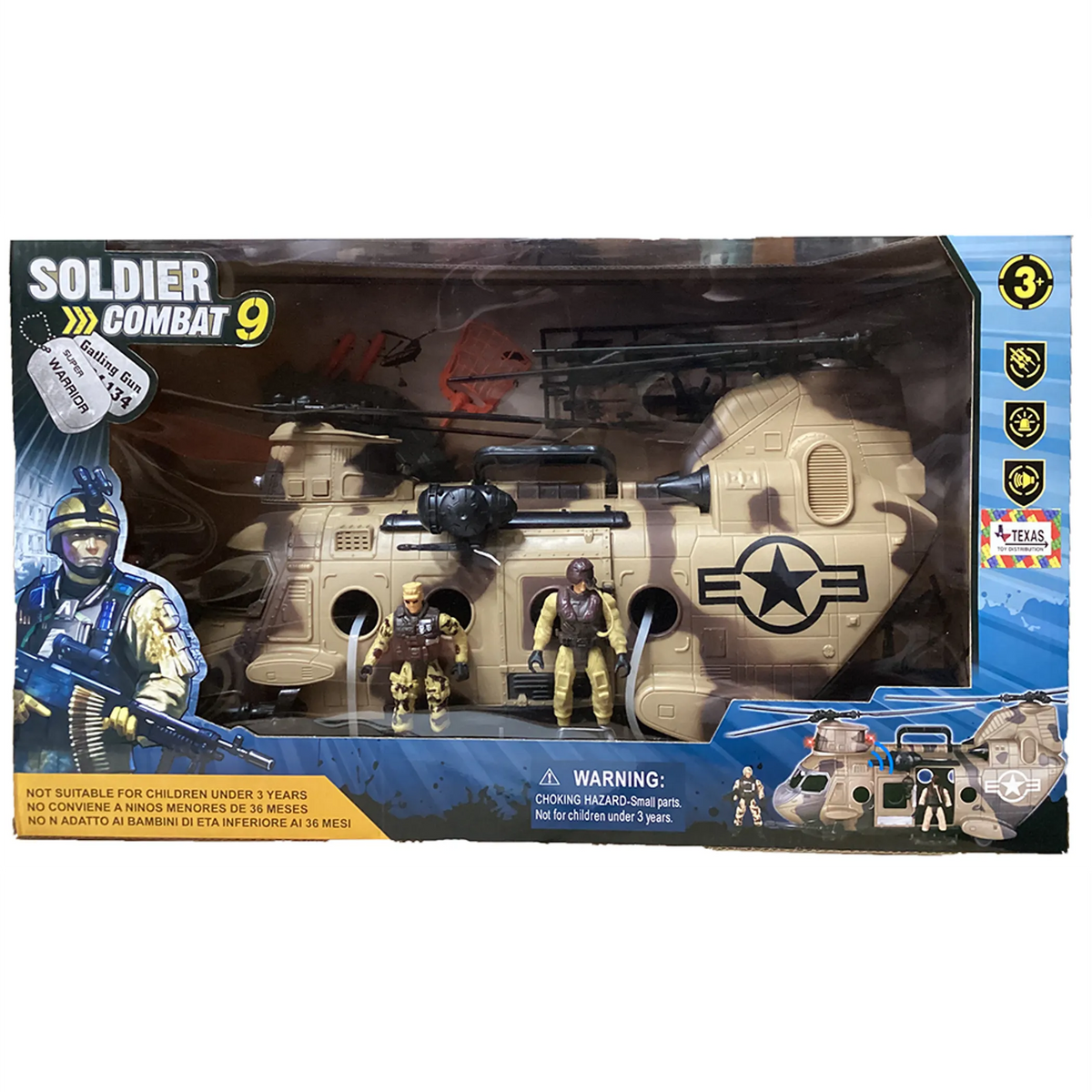 Chinook Military Play Set with Figurines