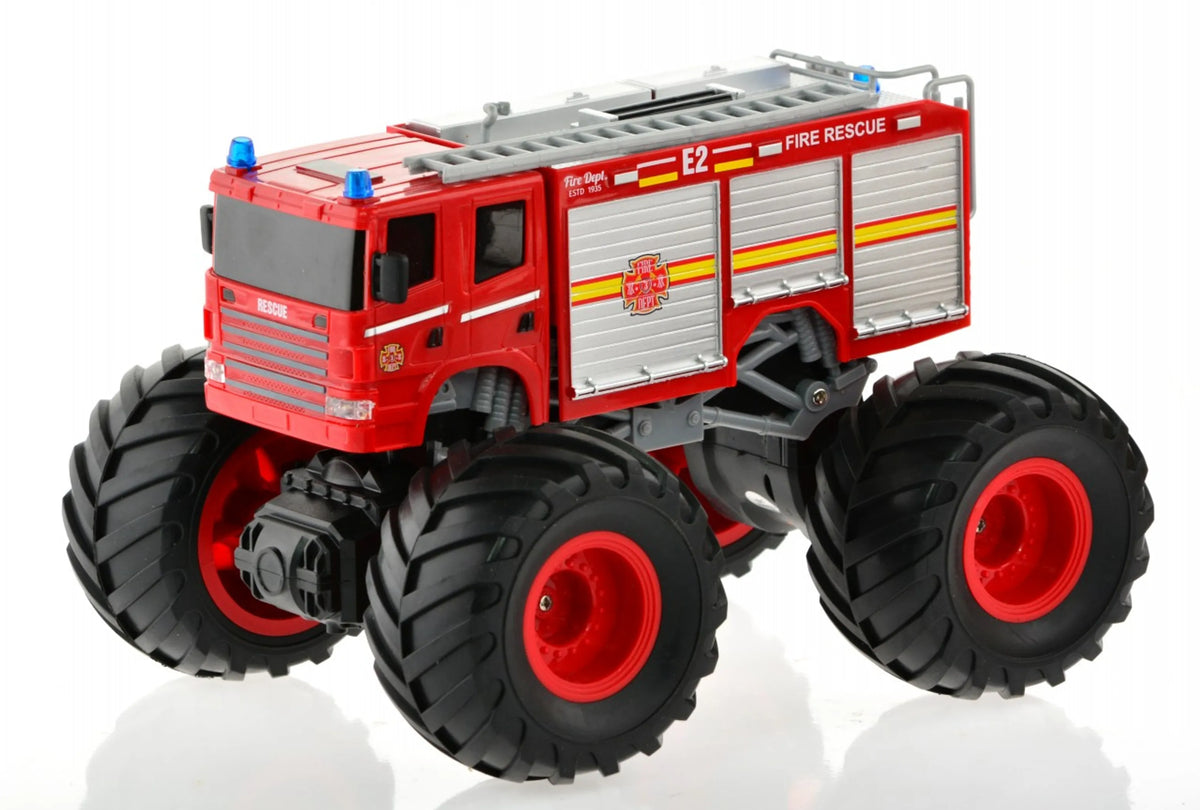 1:18 RC Big Wheel Fire Truck with Lights & Sounds