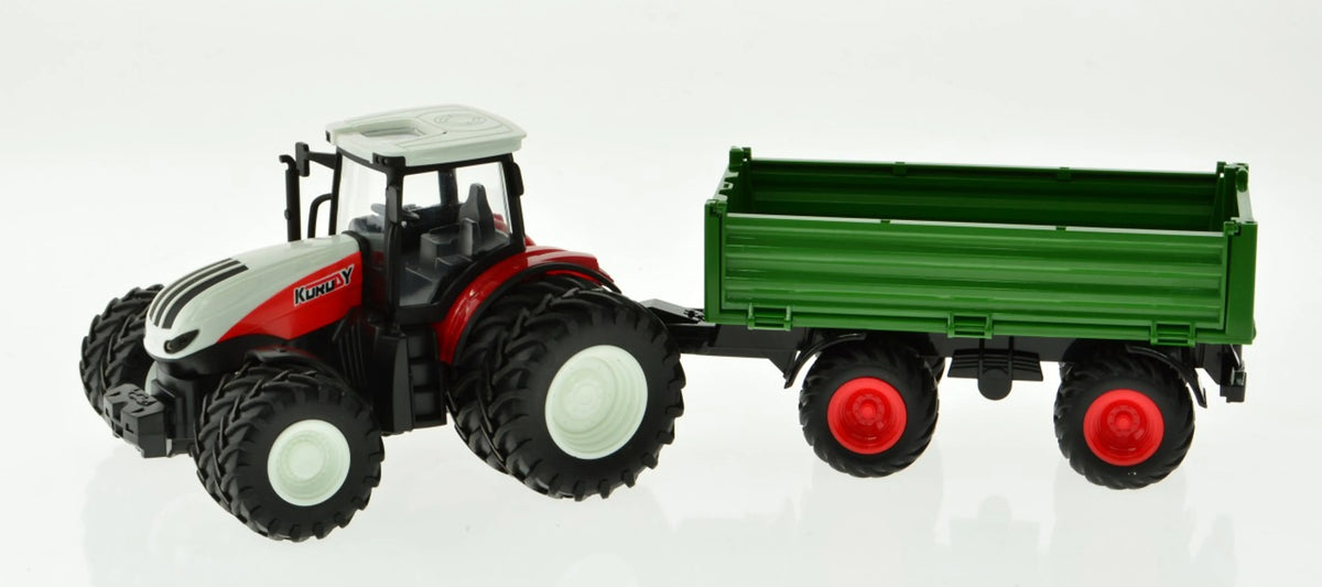 RC 8-Wheel Farm Tractor with Dump Trailer (1:24)