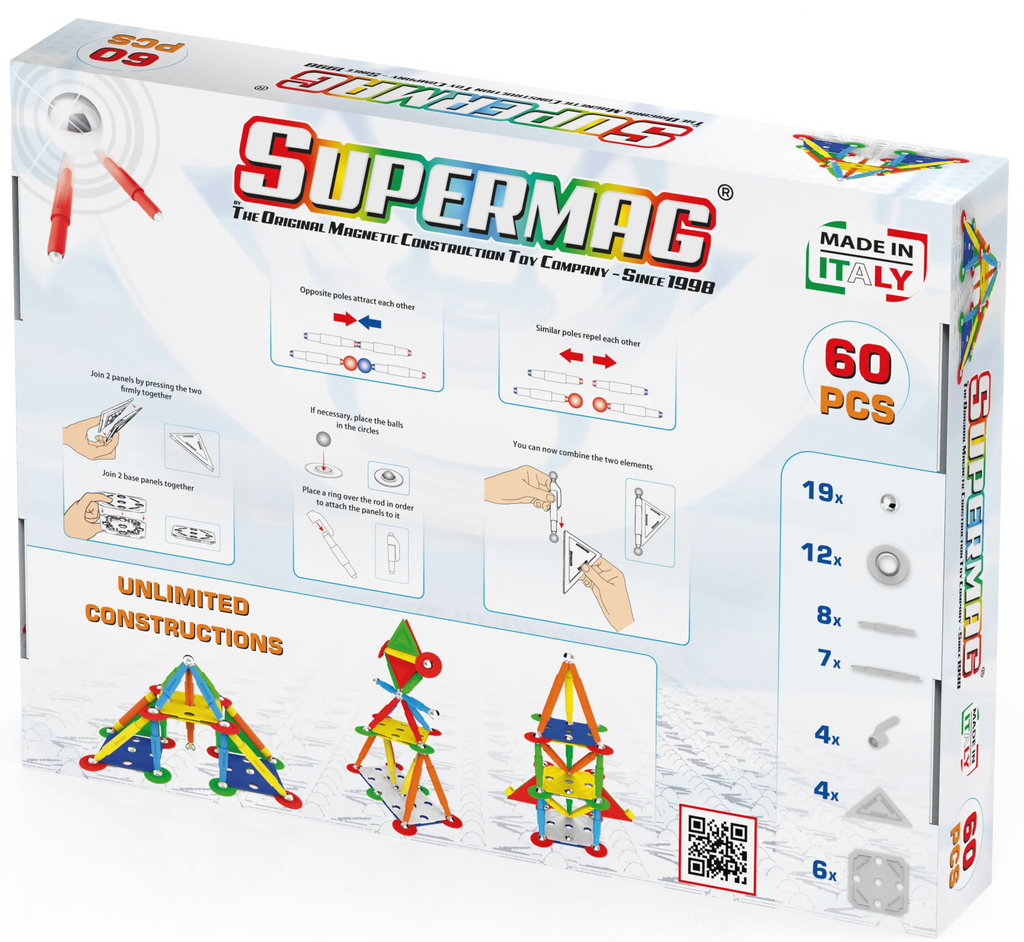 Tinamiri Supermag Magnetic Building Set (60 pcs)