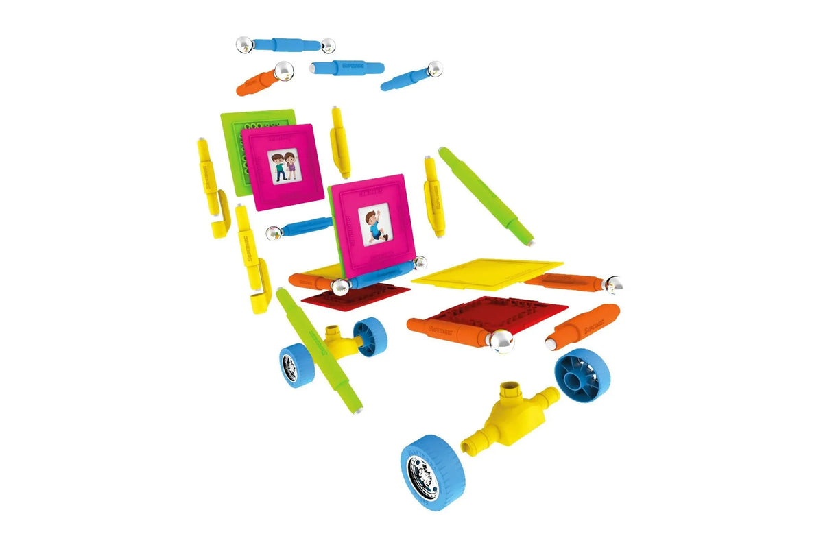 Tinamiri Supermag Wheels Magnetic Building Set (55 pcs)