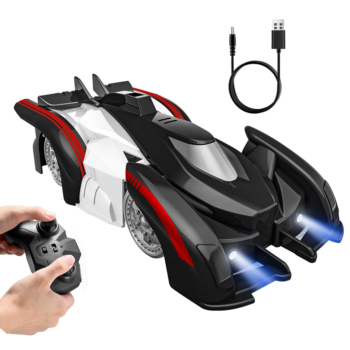 RC Wall Climbing Car with LED Lights