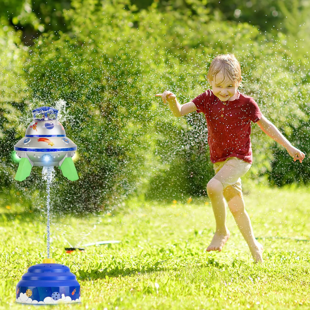 UFO Water Sprinkler with LED Lights