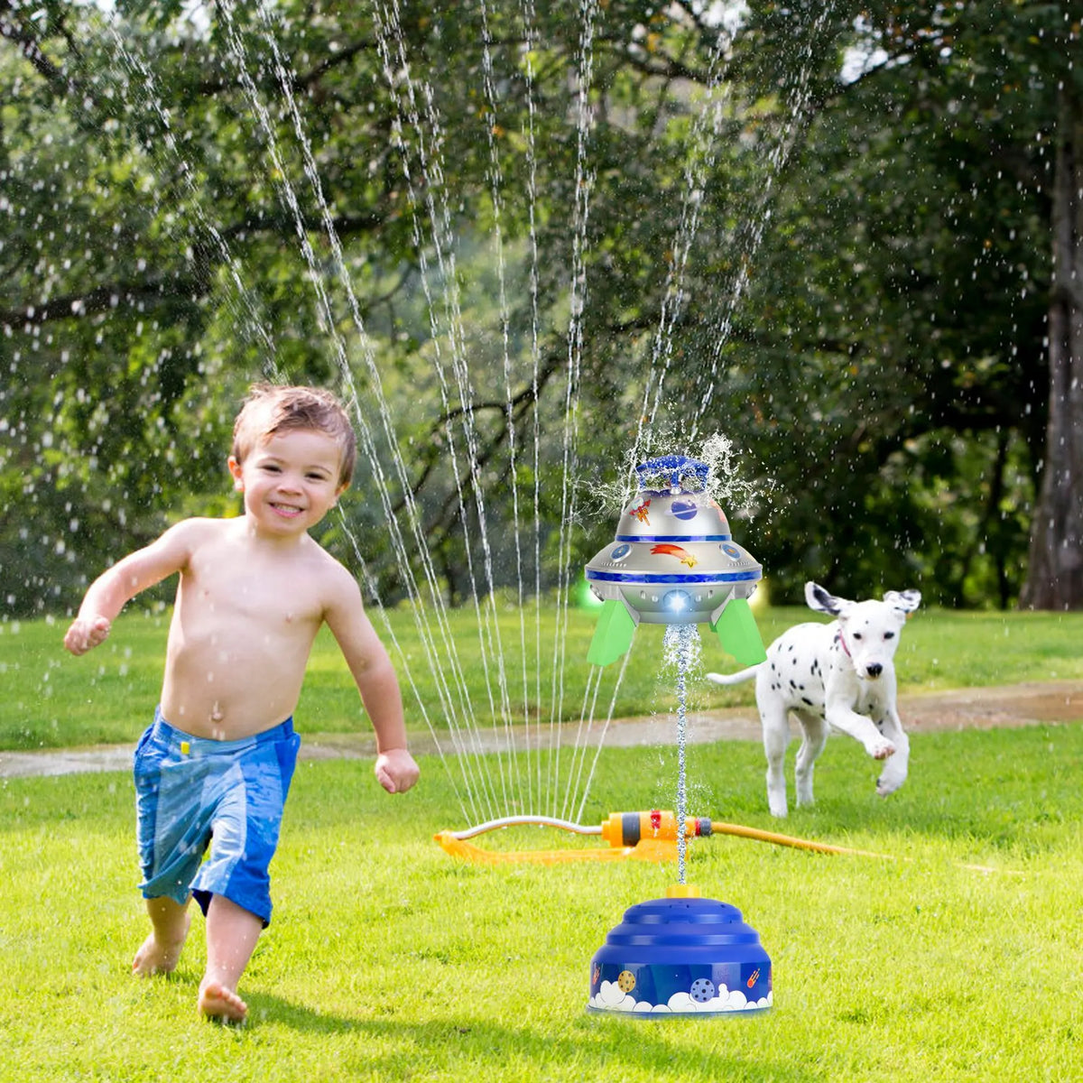 UFO Water Sprinkler with LED Lights