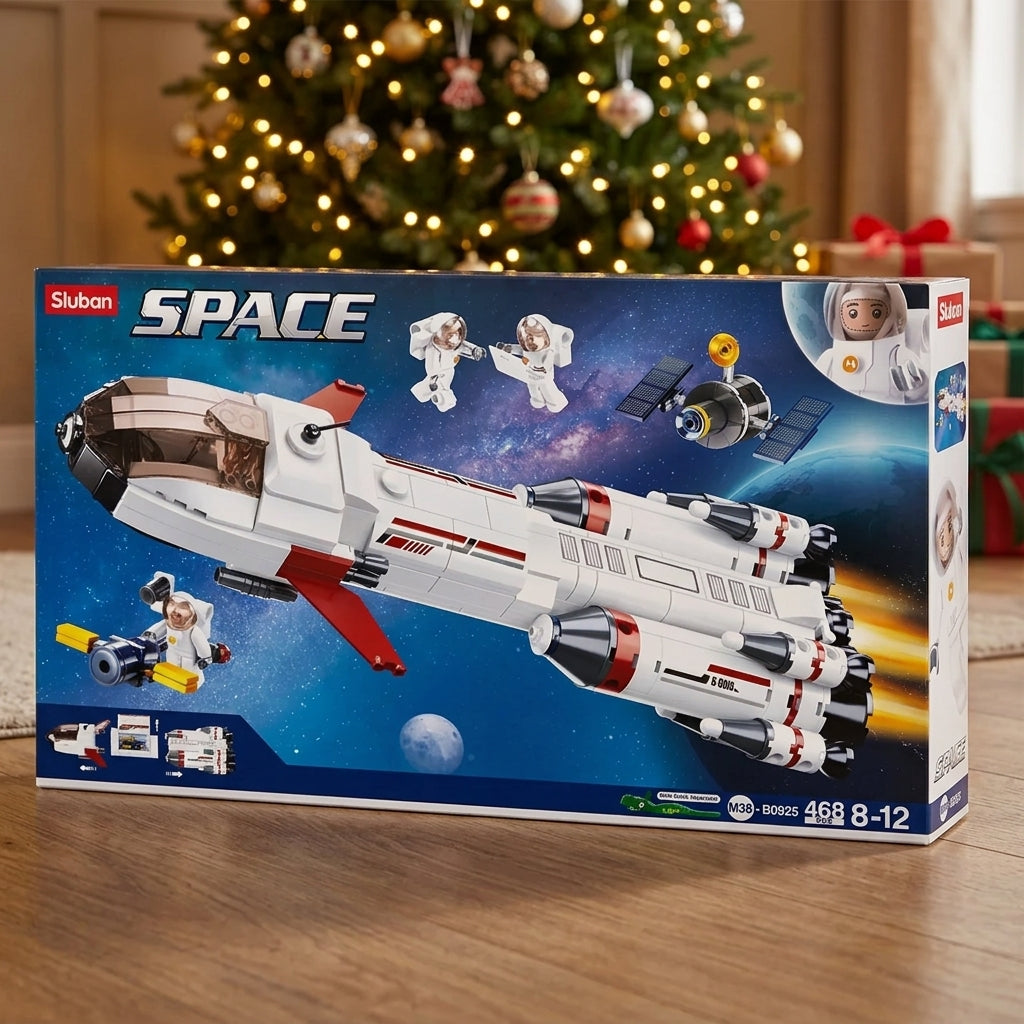 Saturn Space Expedition Rocket Brick Kit (468 pcs) – Christmas gift under the tree